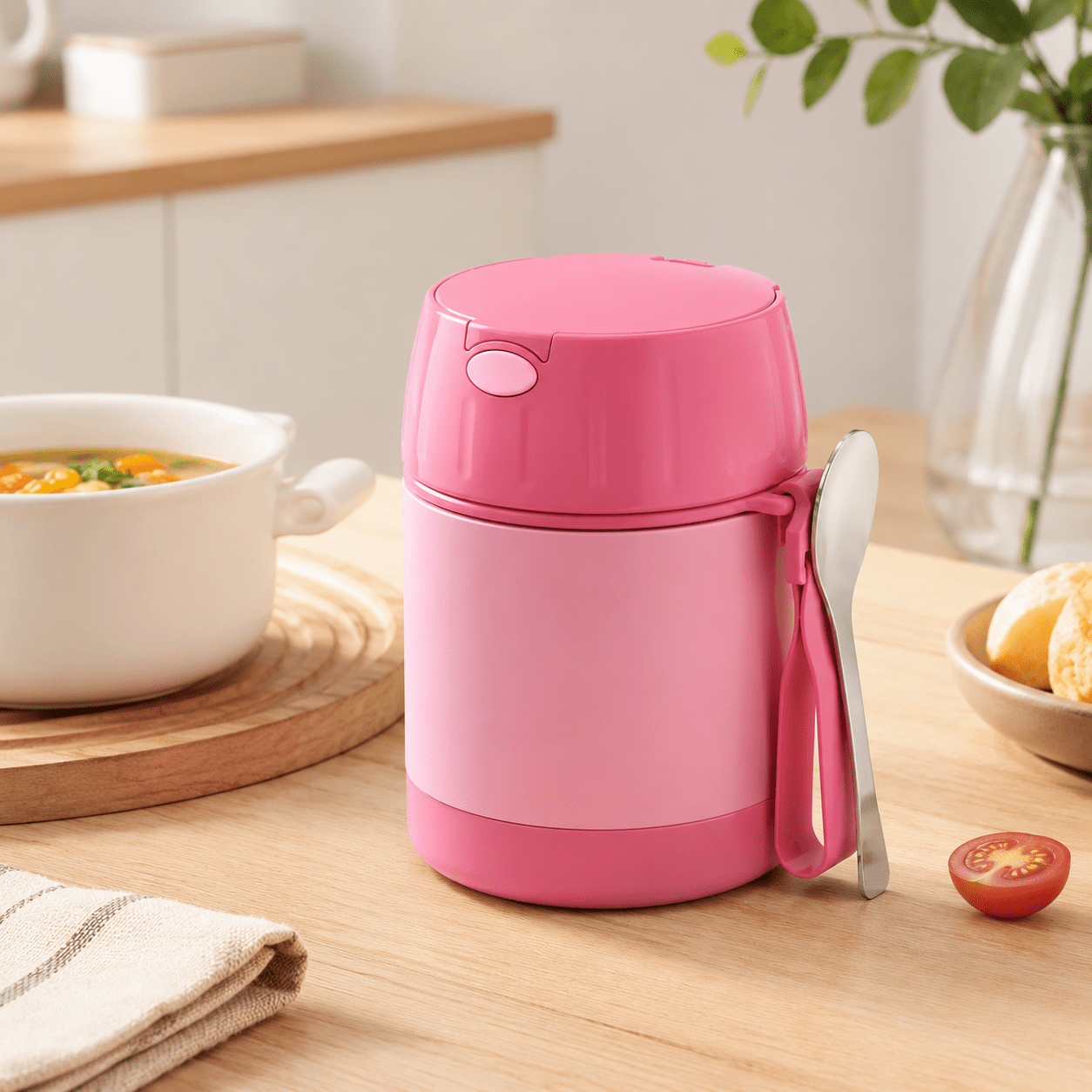 Insulated Soup Jar 300ml - With Spoon - Luma & Home
