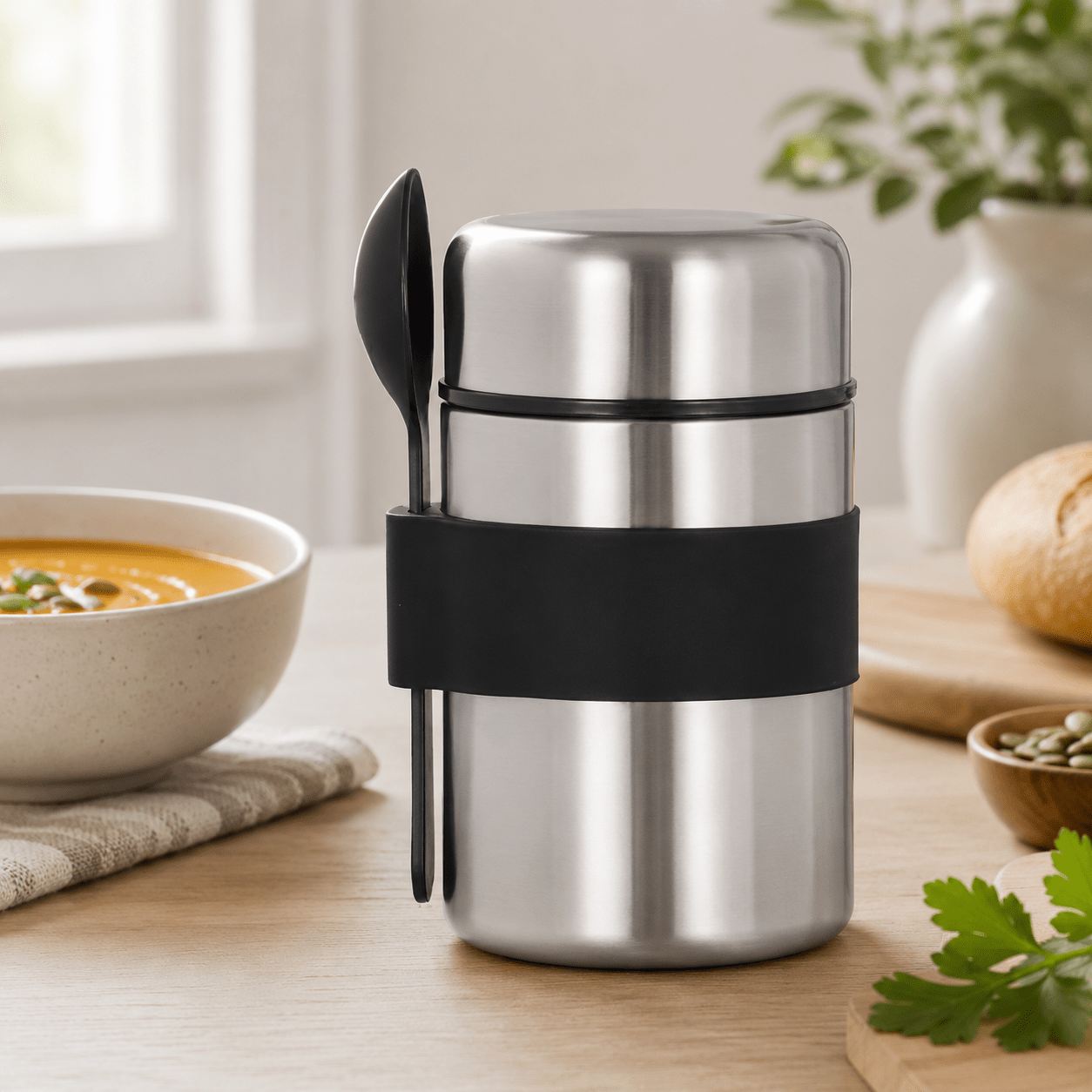 Insulated Soup Container 400ml - With Spoon - Luma & Home
