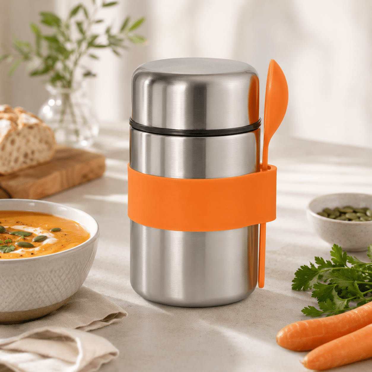 Insulated Soup Container 400ml - With Spoon - Luma & Home