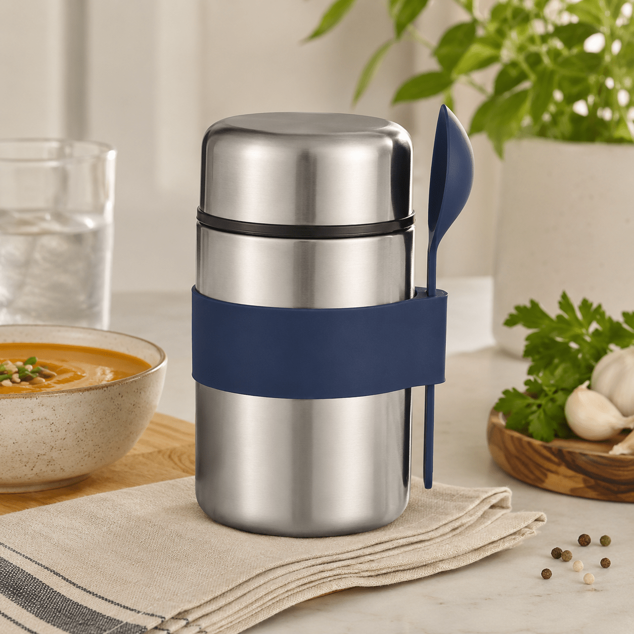 Insulated Soup Container 400ml - With Spoon - Luma & Home