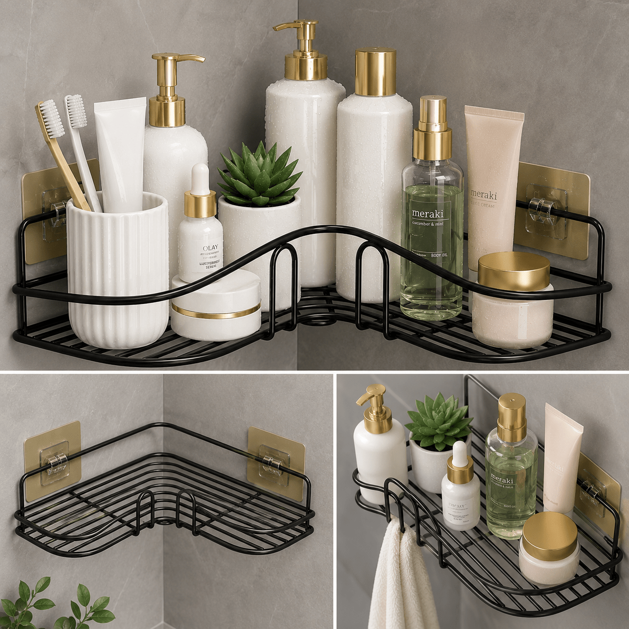 Corner Shower Caddy - 2 Tier Stainless Steel - Luma & Home