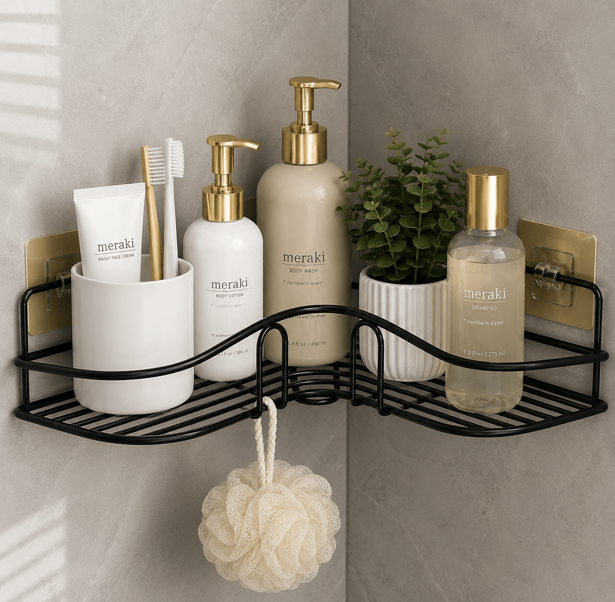 Corner Shower Caddy - 2 Tier Stainless Steel - Luma & Home