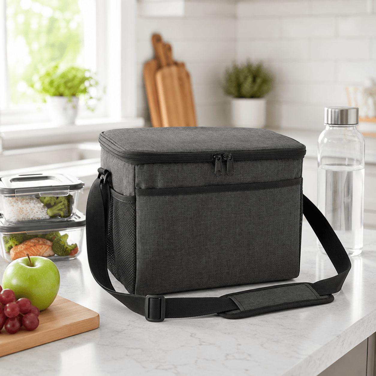 Insulated Meal Prep Bag 20L - Grey - Luma & Home