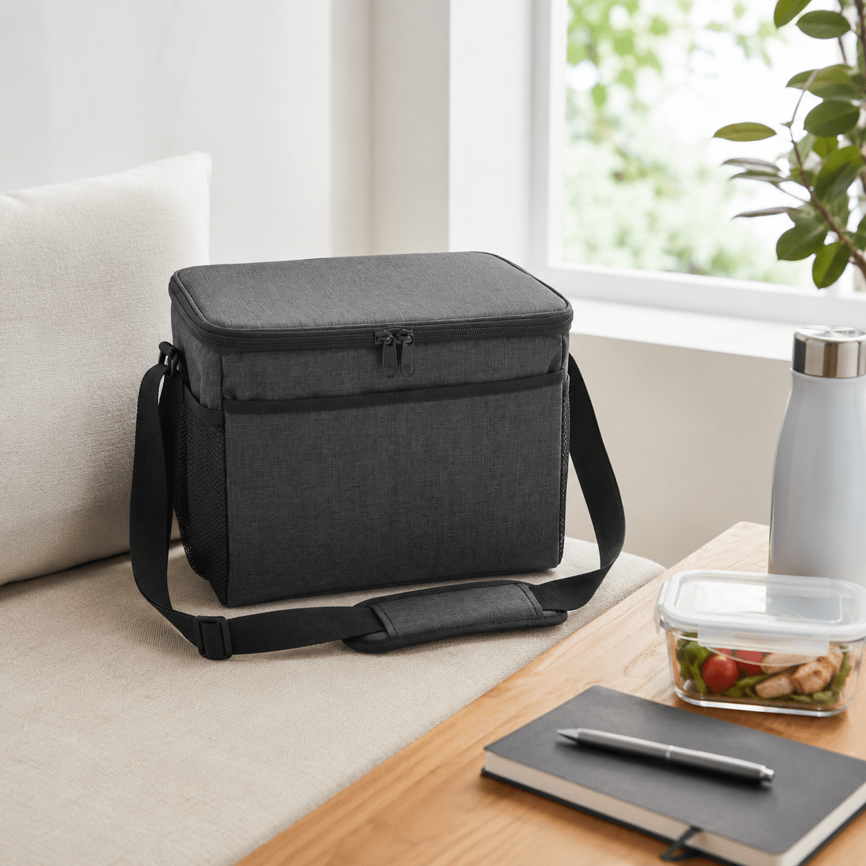 Insulated Meal Prep Bag 20L - Grey - Luma & Home