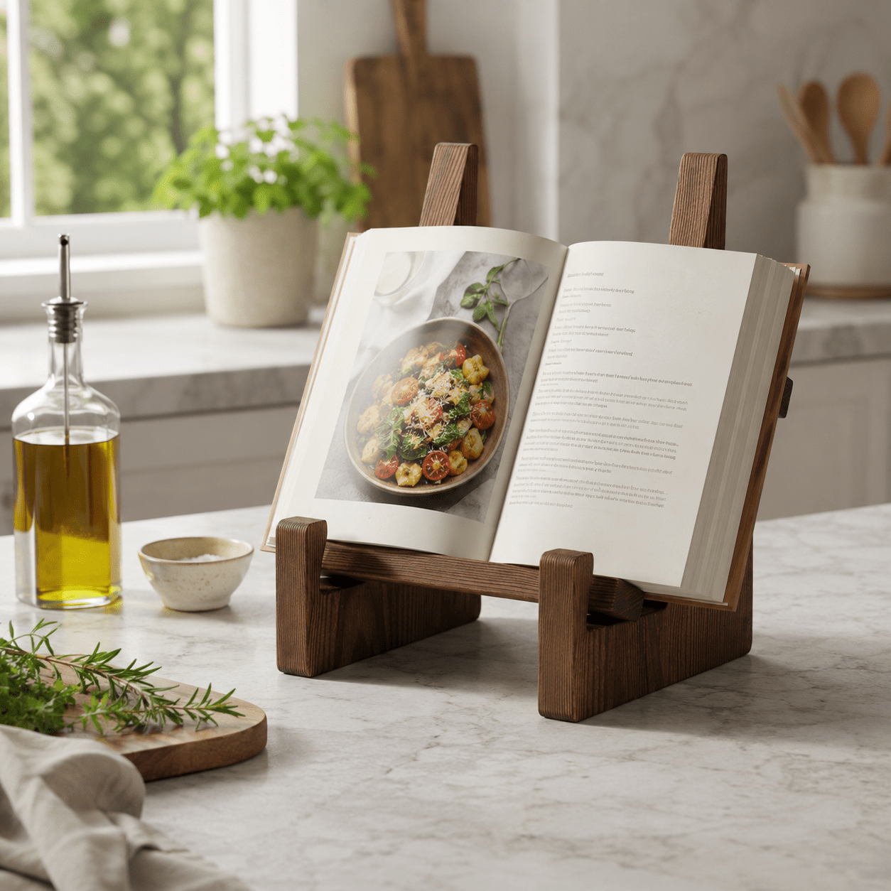 Rustic Adjustable Cookbook Stand - Luma & Home