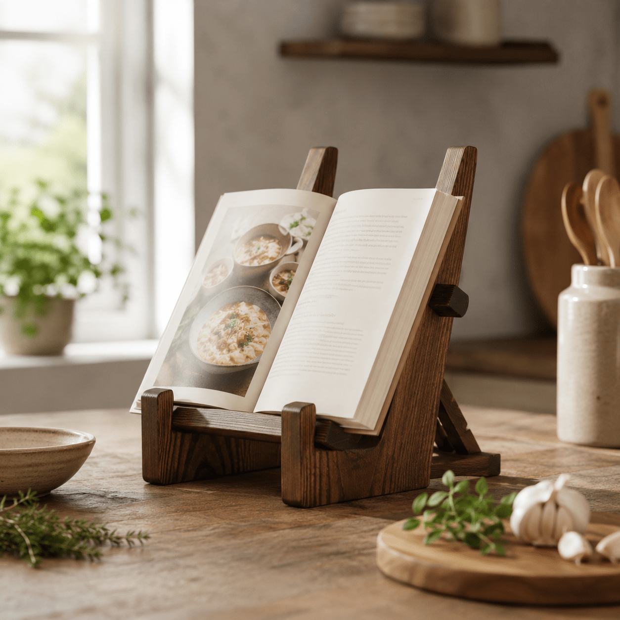 Rustic Adjustable Cookbook Stand - Luma & Home