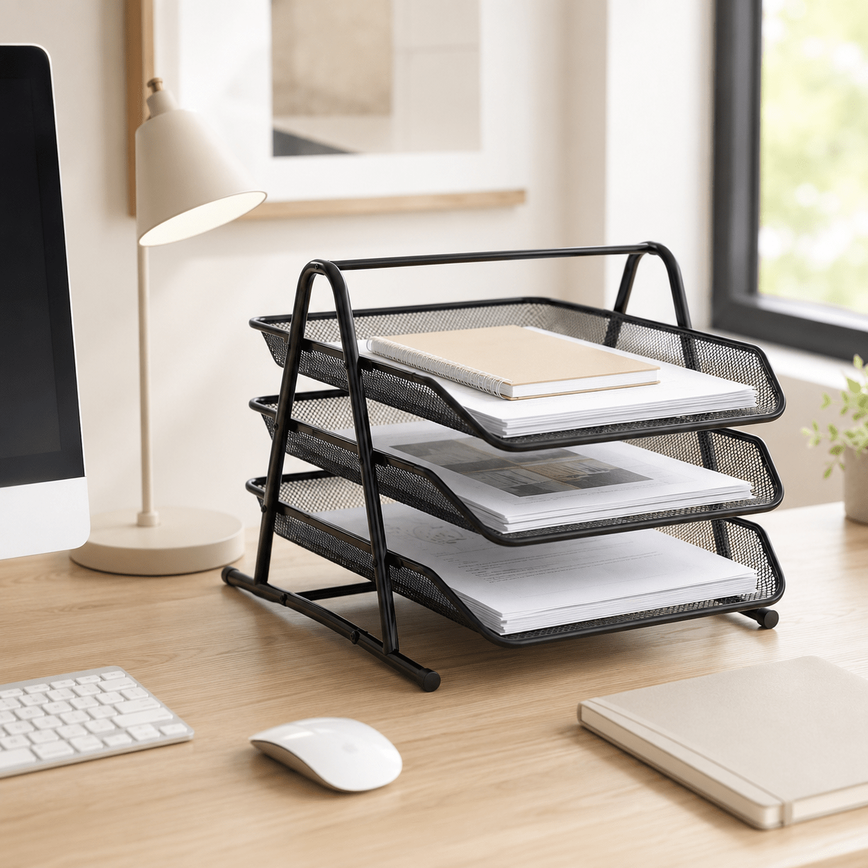 3-Tier Mesh Paper Tray - Luma & Home