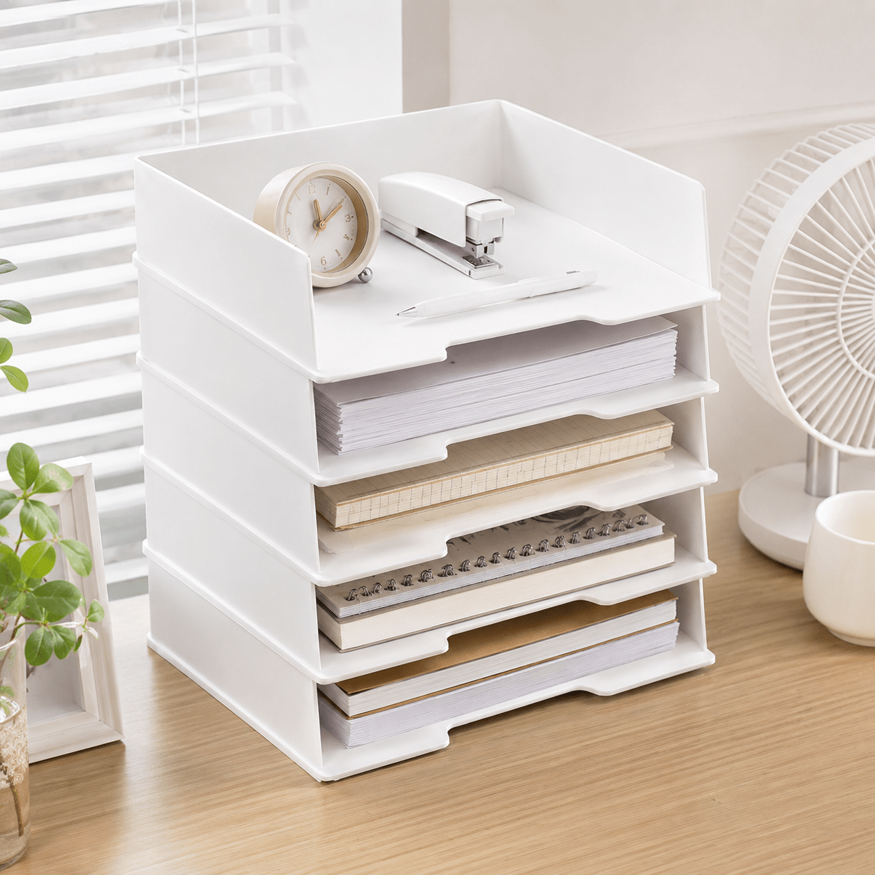 Stackable A4 Paper Tray - 5 Pack - Luma & Home