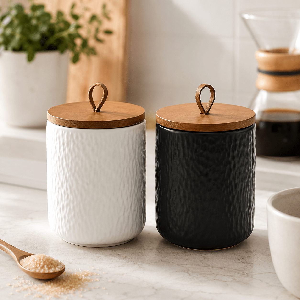 Airtight Ceramic Sugar Jar - 260ml - Luma & Home
