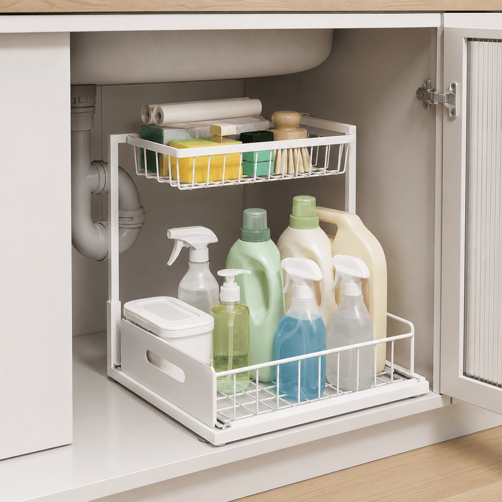 2-Tier Pull-Out Under-Sink Rack - Luma & Home