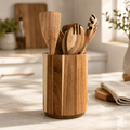 Acacia Wood Rotating Utensil Holder - Luma & Home