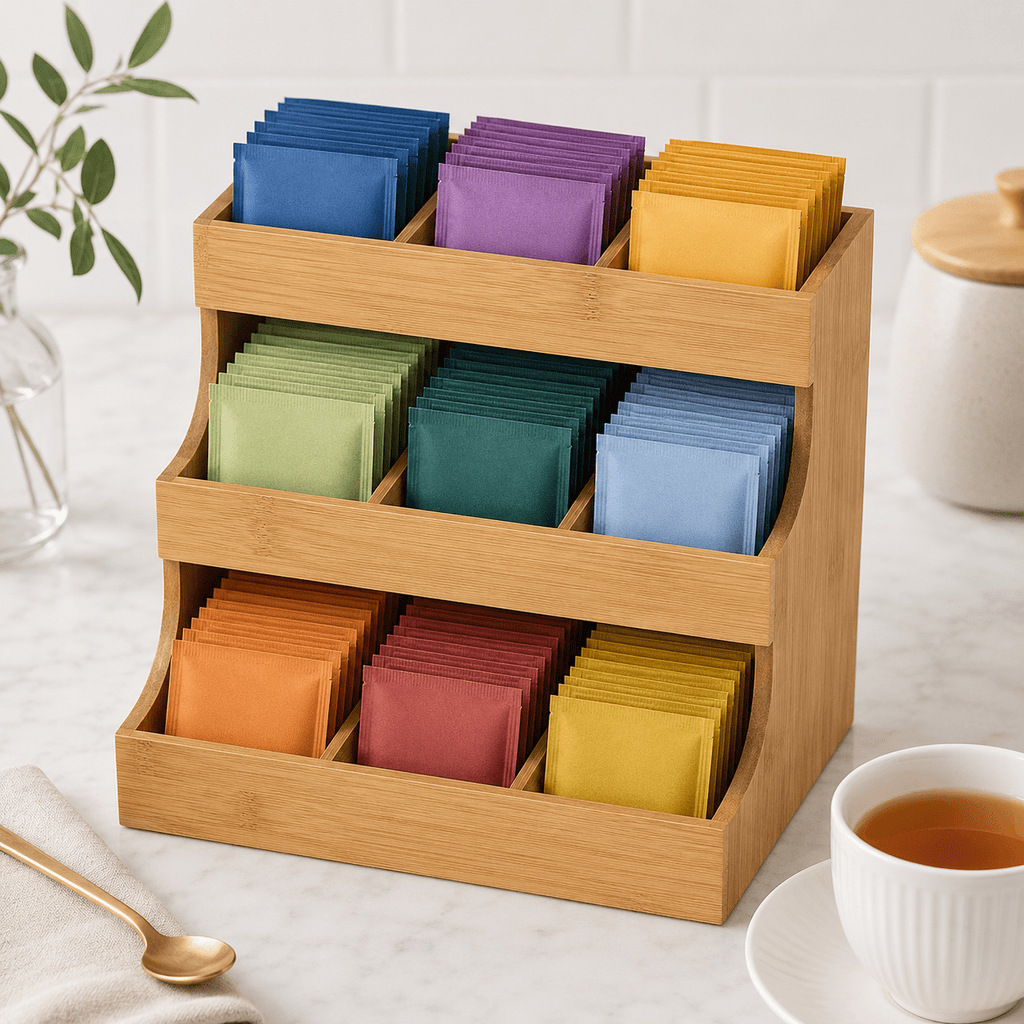 3-Tier Bamboo Tea Bag Organiser - Luma & Home