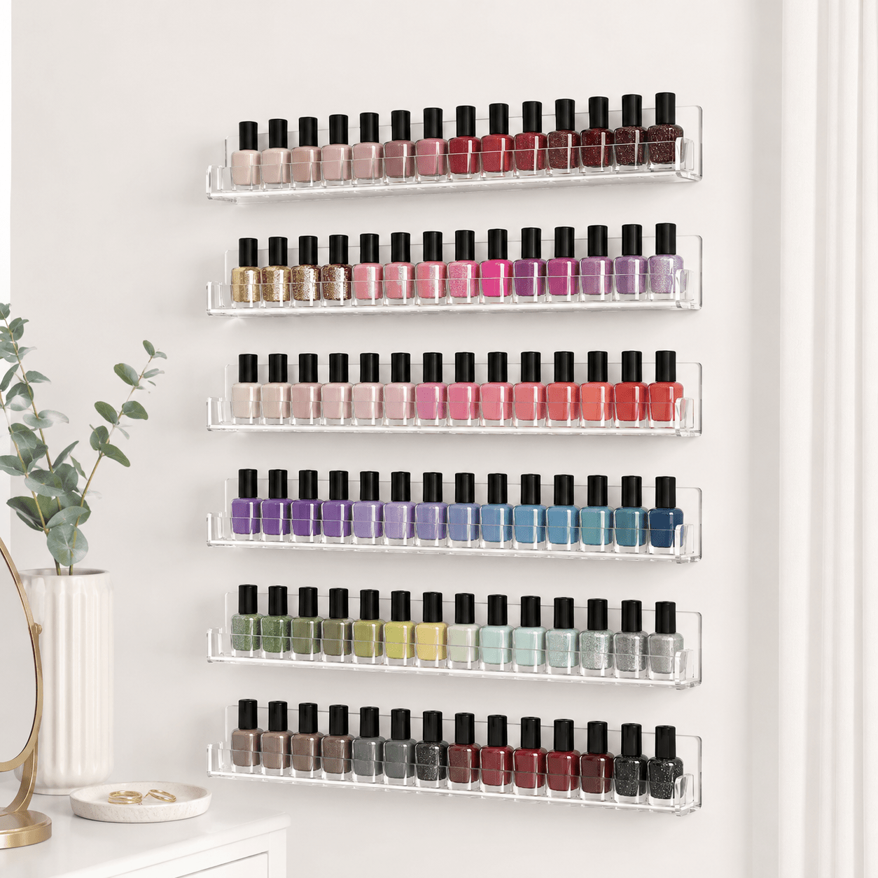 Wall Mount Nail Polish Organiser - Luma & Home