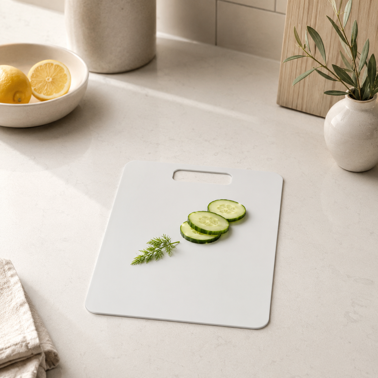 Wood Fibre Chopping Board - Medium White