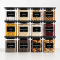 Push Top Spice Container Set - Black Lid