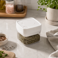 Push Top Spice Container 320ml - White Lid