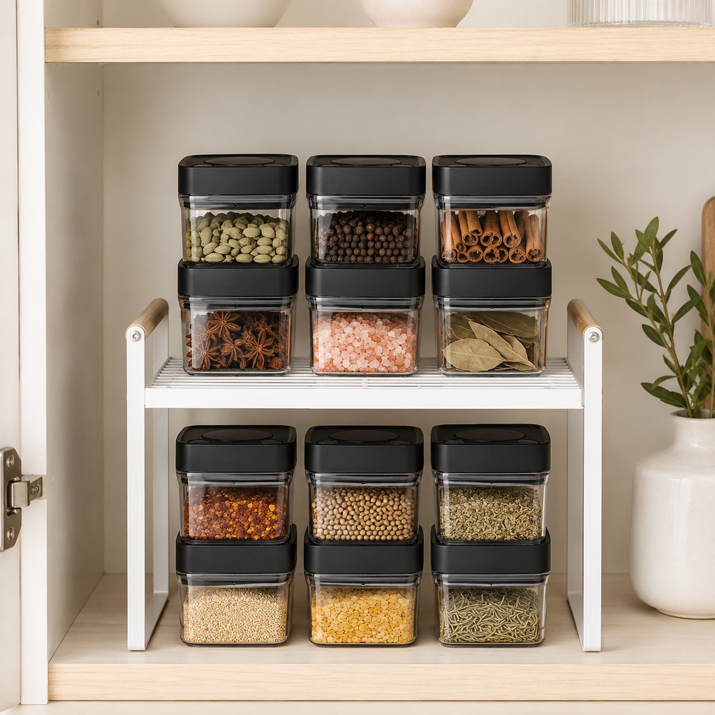Minimalist Spice Storage Set - Black