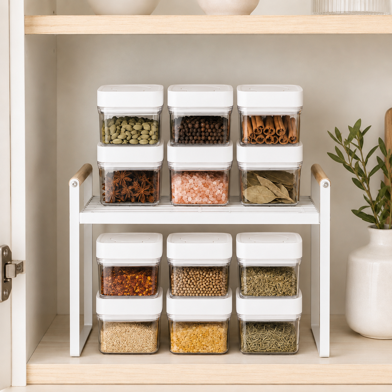 Minimalist Spice Storage Set - White