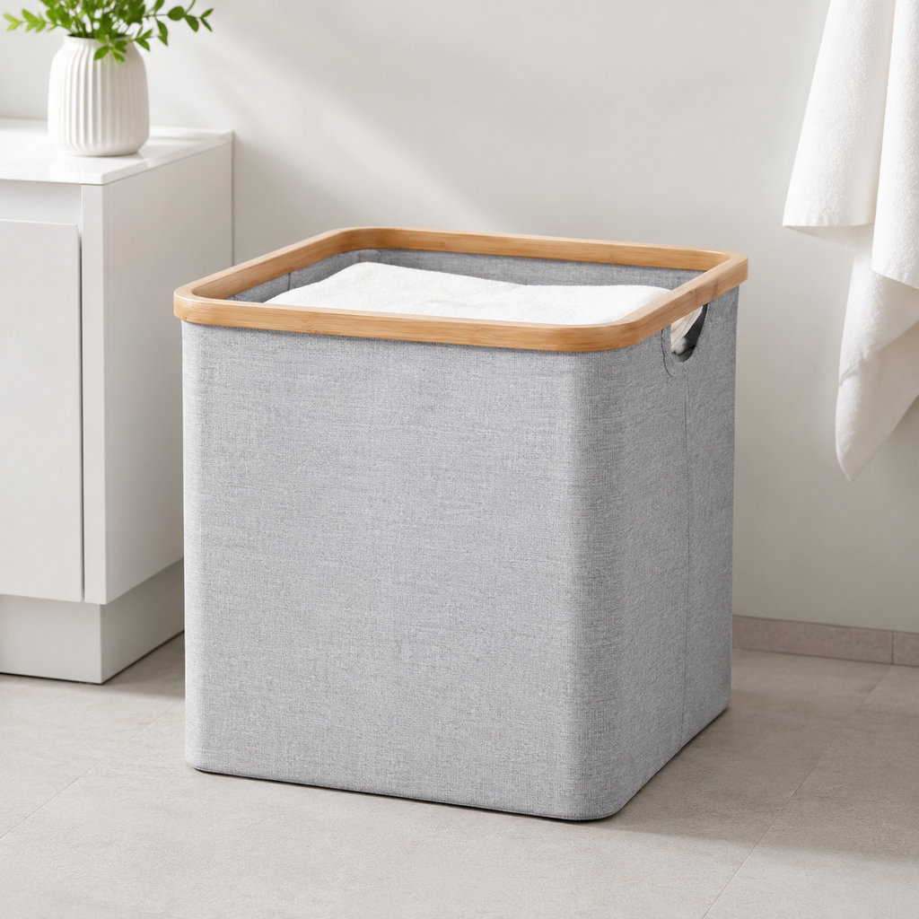 Linen Basket Large - Light Grey
