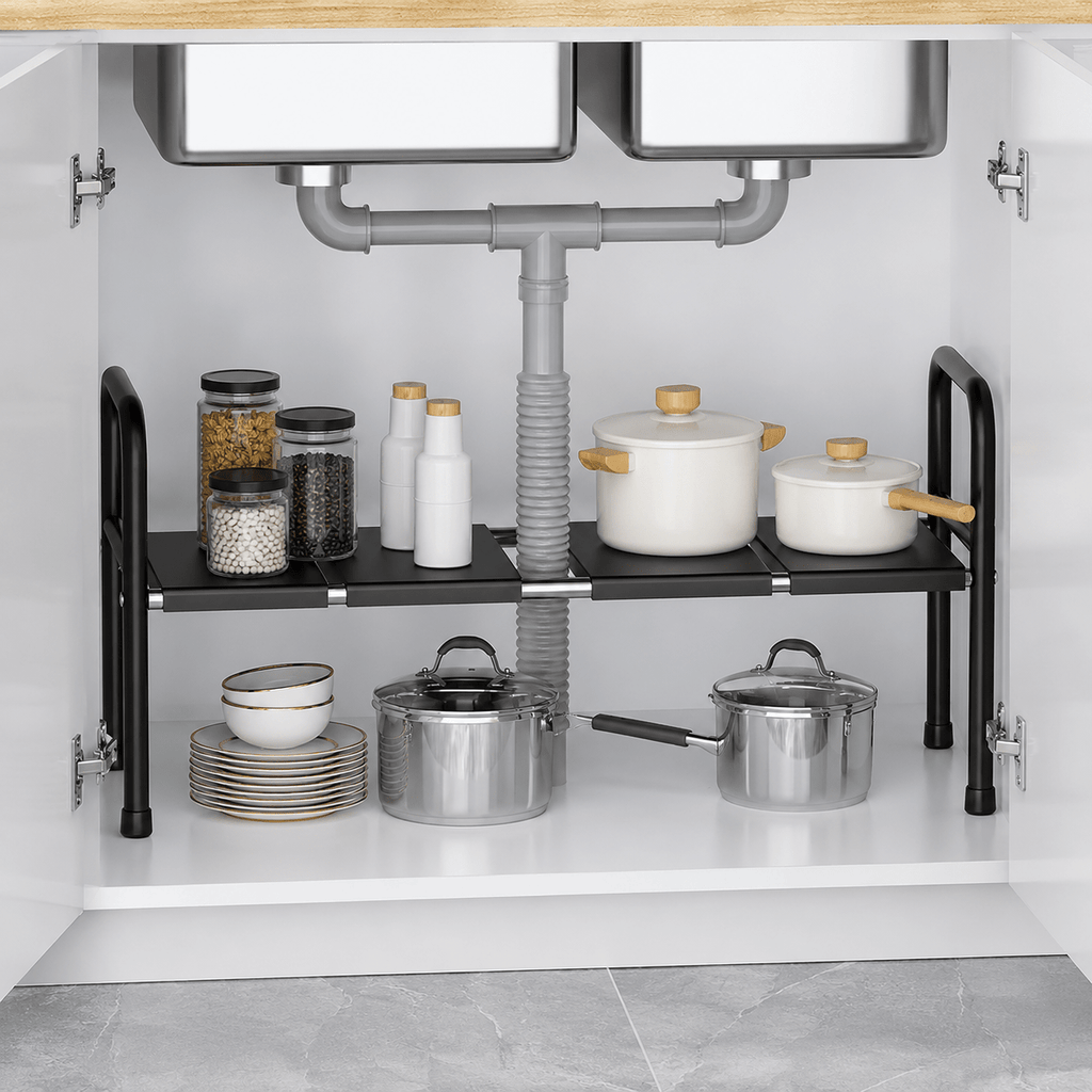Expandable Under-Sink Storage Shelf - Luma & Home