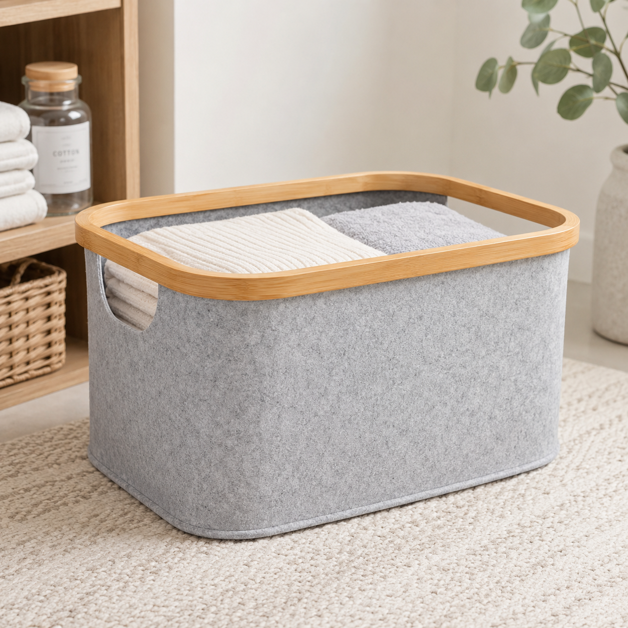 Linen Basket Medium - Grey