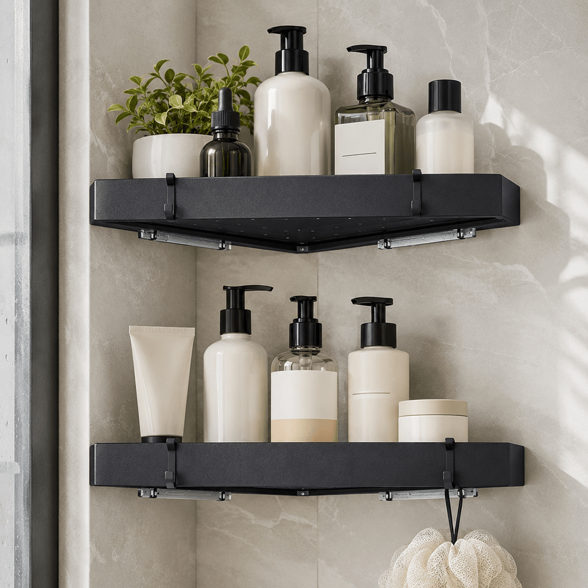Aluminum Corner Shower Caddy - Wall Mounted – view 3