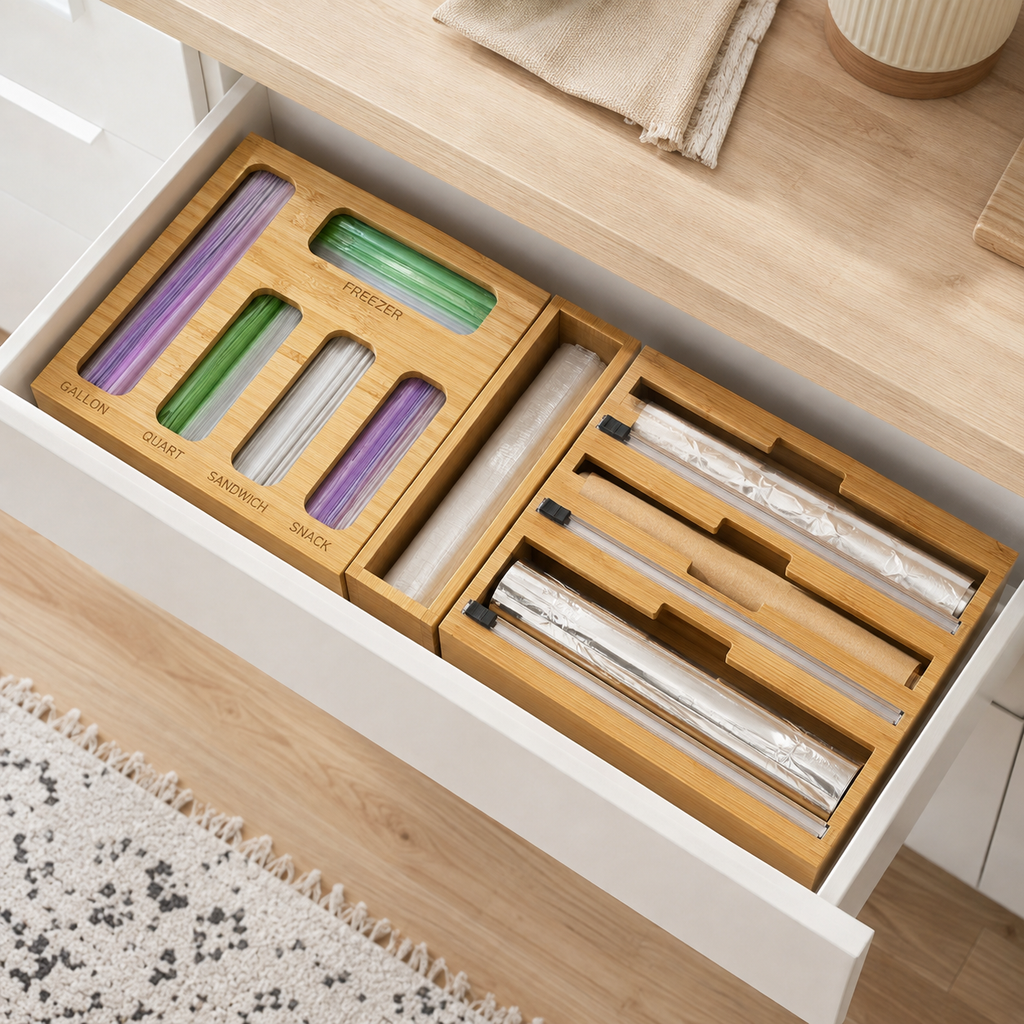 Bamboo Food Bag & Wrap Organiser – 9 in 1 – view 3