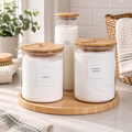 Bathroom, Laundry & Cleaning Sticker Set - 72 Stickers - White arranged in a bright premium home setting