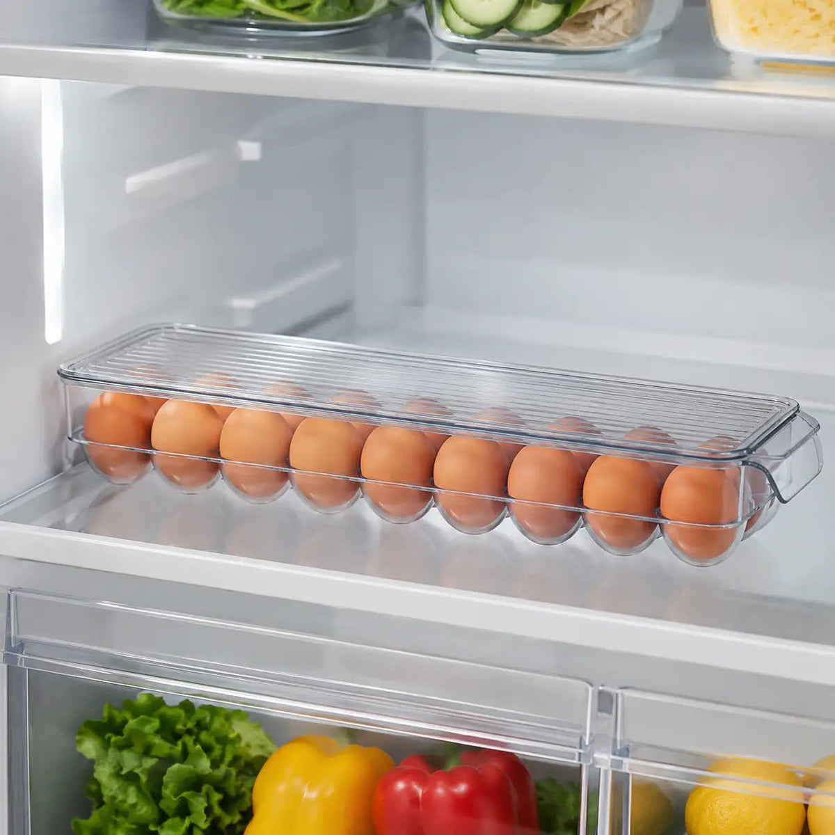 Clear 14 Egg Fridge Storage Tray – view 2
