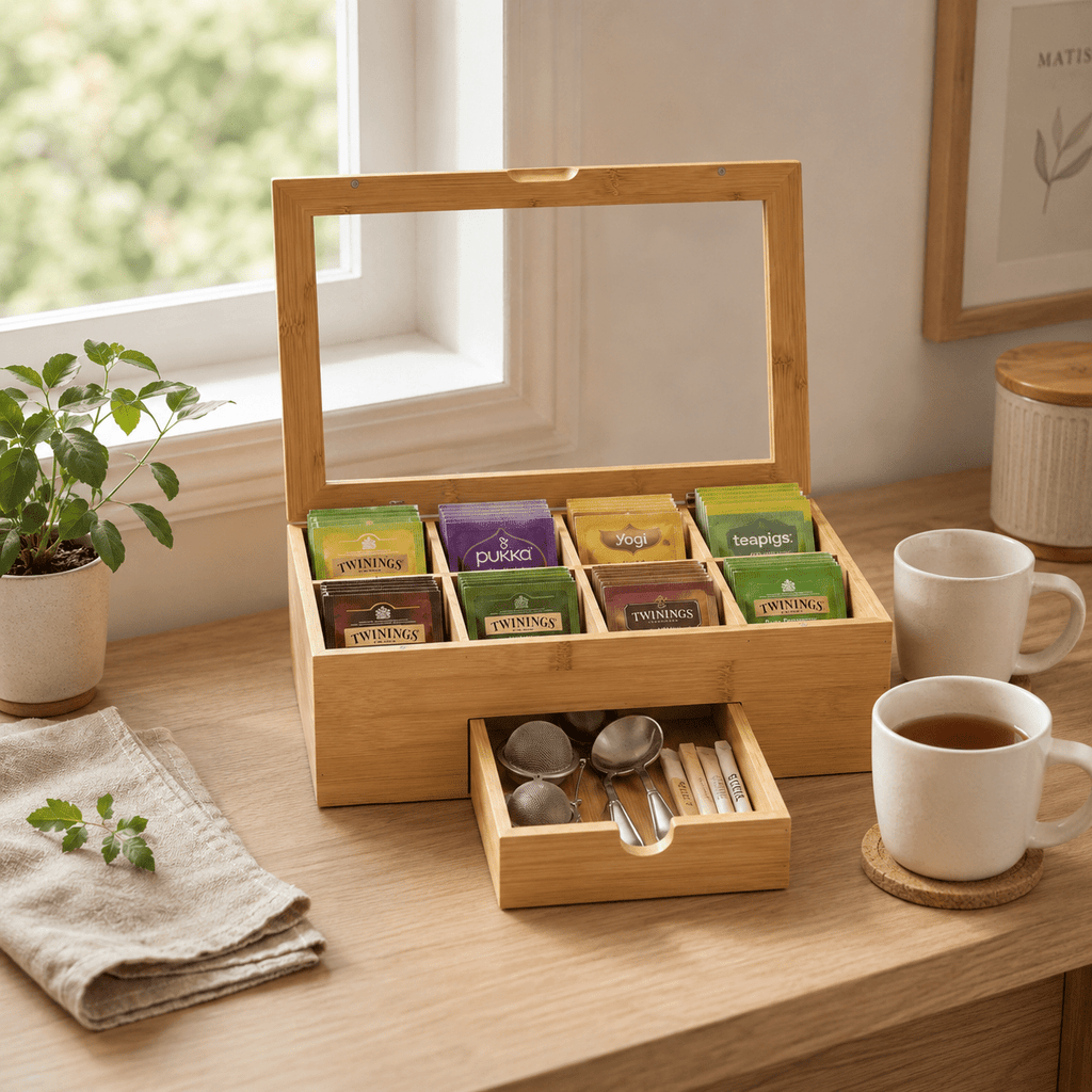 Clear Tea & Coffee Packet Drawer Organiser – 2 Tier - Luma & Home