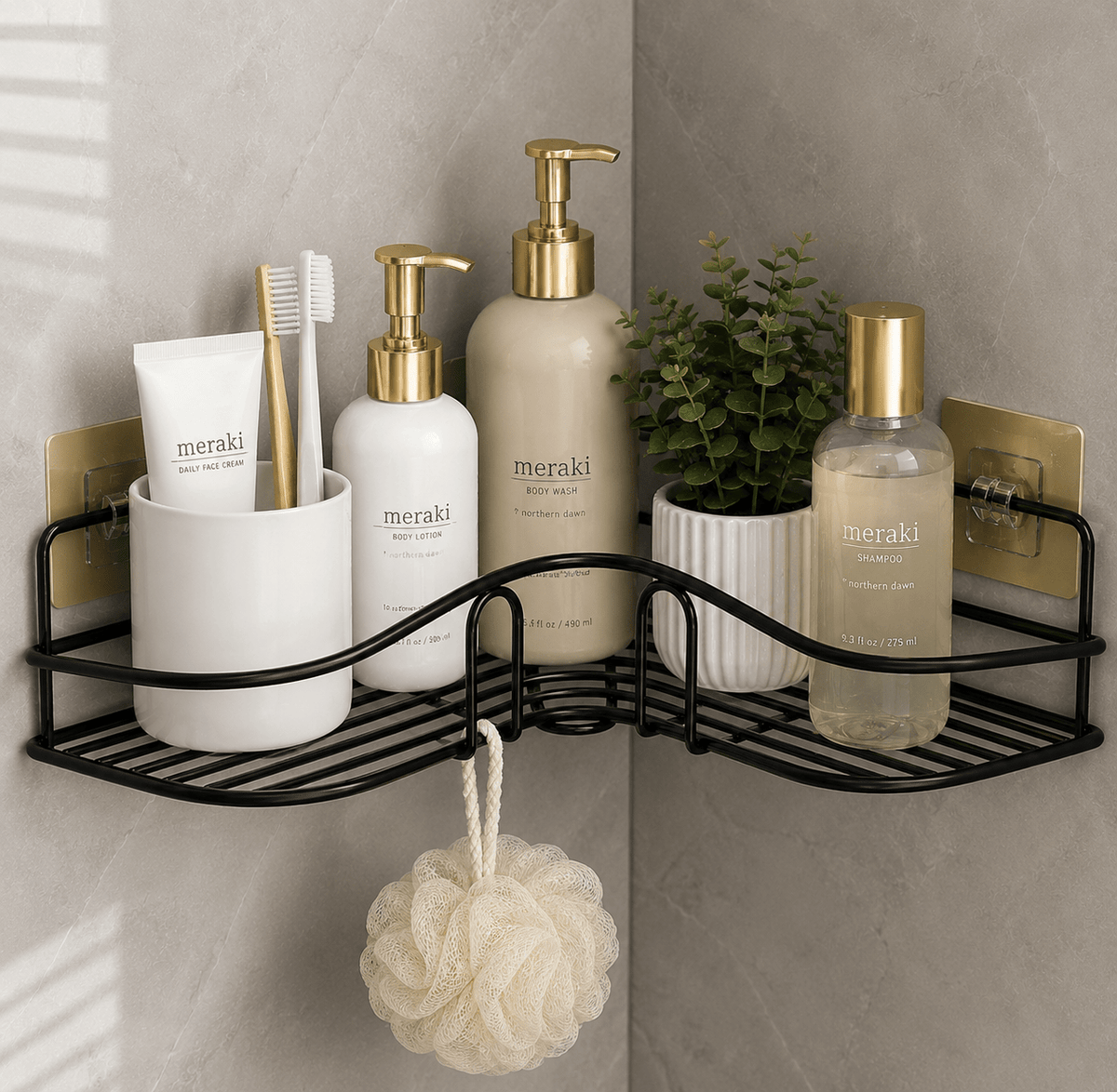 Corner Shower Caddy - 2 Tier Stainless Steel – view 3