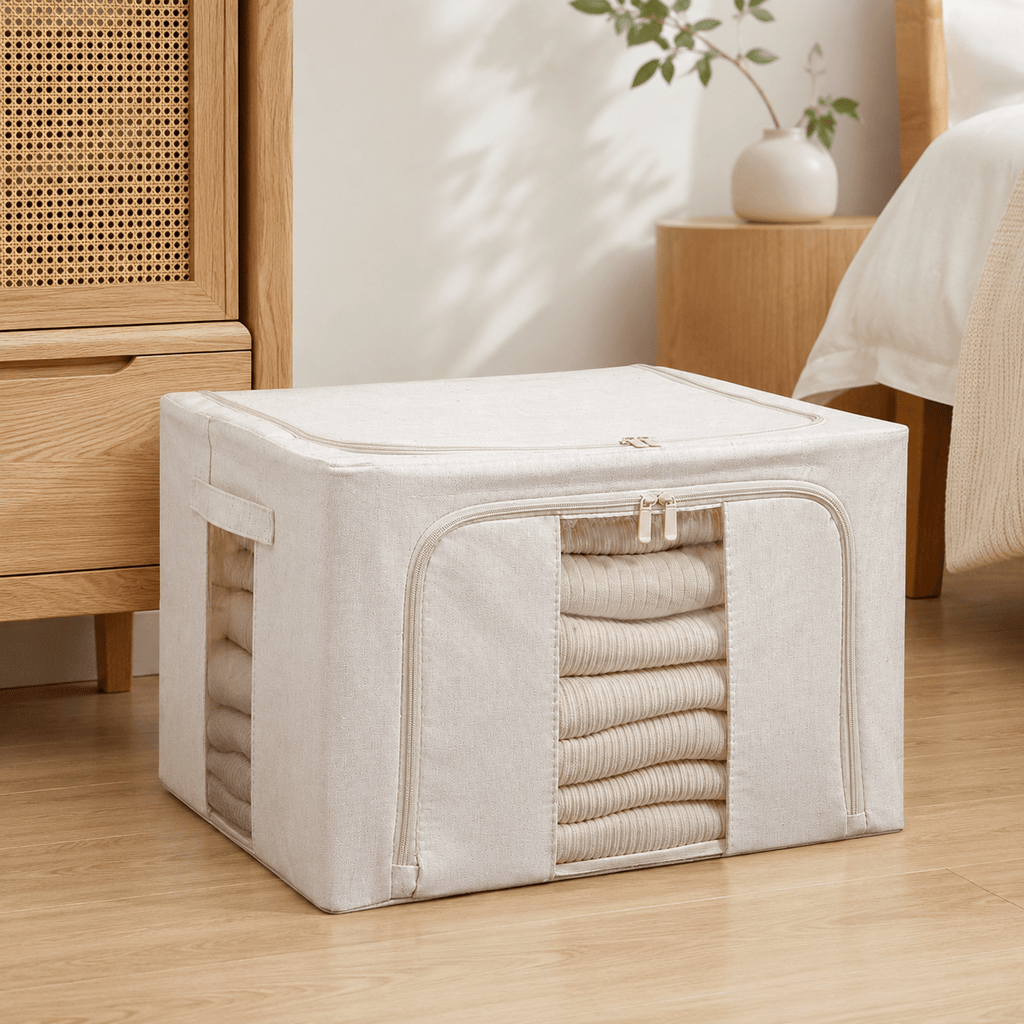 FoldAway Linen Storage Box - Beige