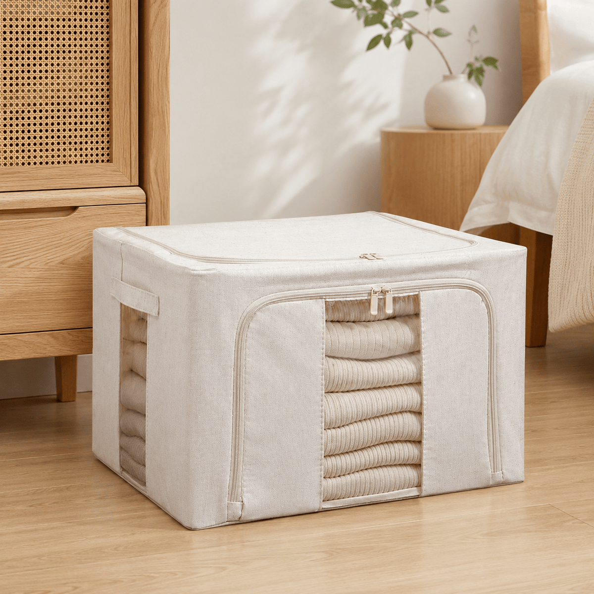 FoldAway Linen Storage Box - Beige