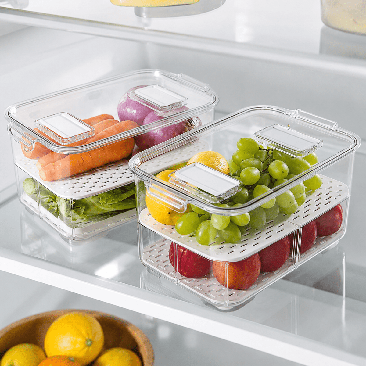 Fresh Keeper Fridge Storage Containers - 2 Set
