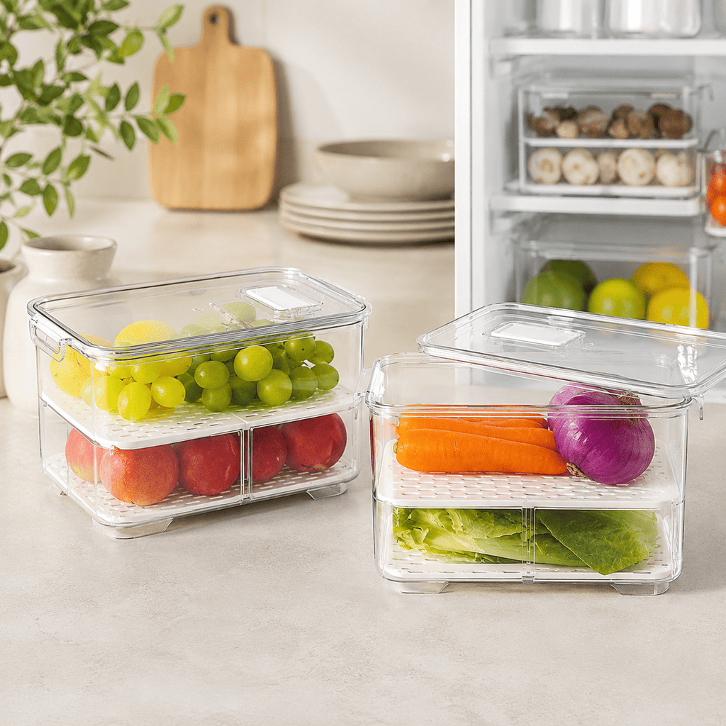 Fresh Keeper Fridge Storage Containers - 2 Set – view 2