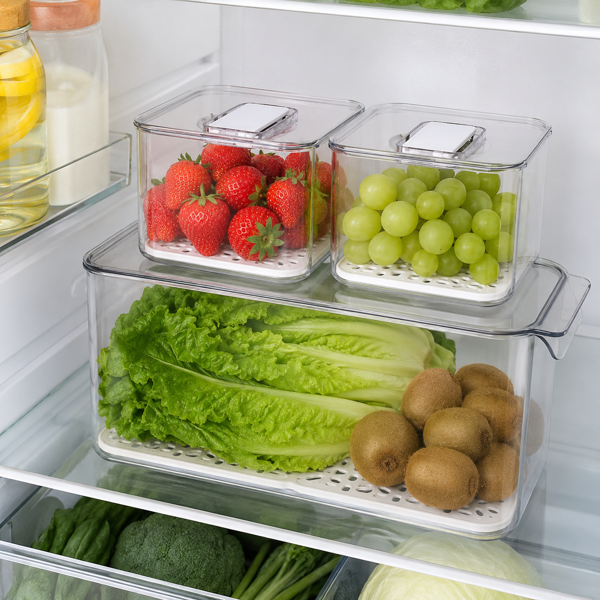Fresh Keeper Fridge Storage Containers - 3 Set – view 2