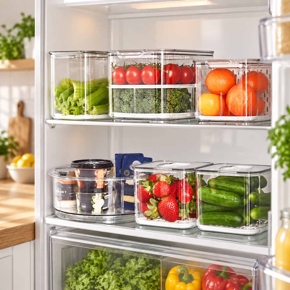 Fridge Freshness Storage Set in a Scandinavian lifestyle setting