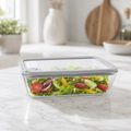 Glass Food Storage Container 1500ml - Rectangle - Grey