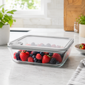 Glass Food Storage Container 2600ml - Rectangle - Grey