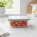 Glass Food Storage Container 620ml - Rectangle - Grey