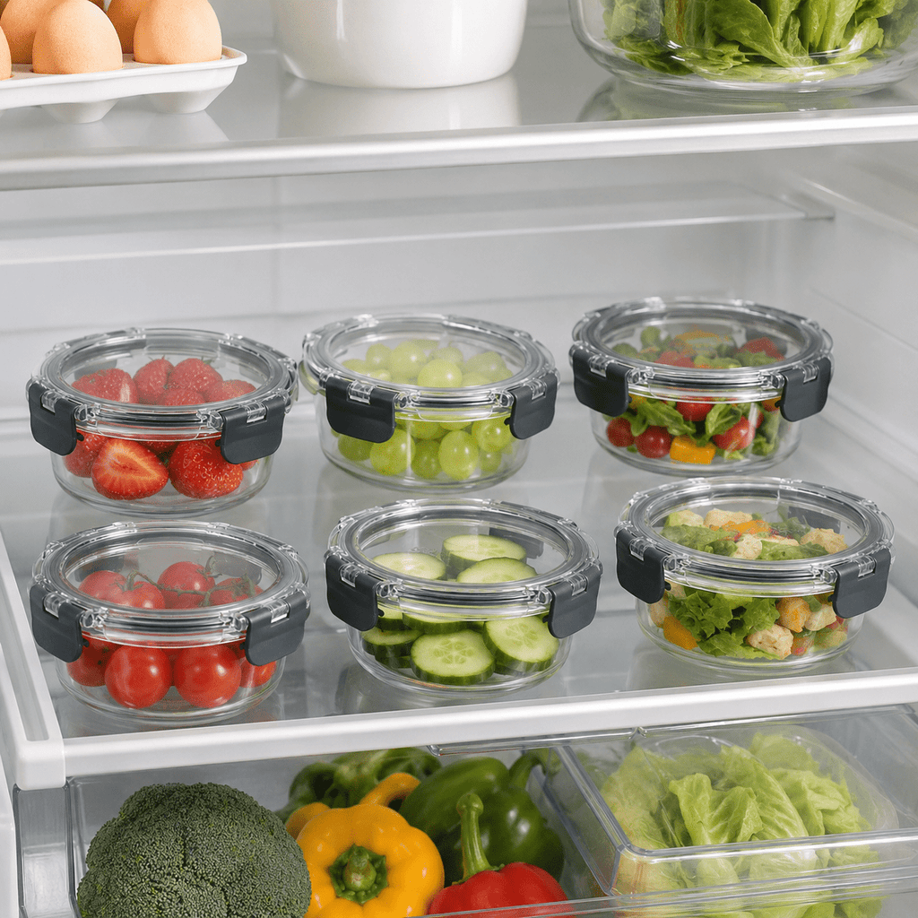 Glass Food Storage Containers - 370ml 6 Set Round – view 2
