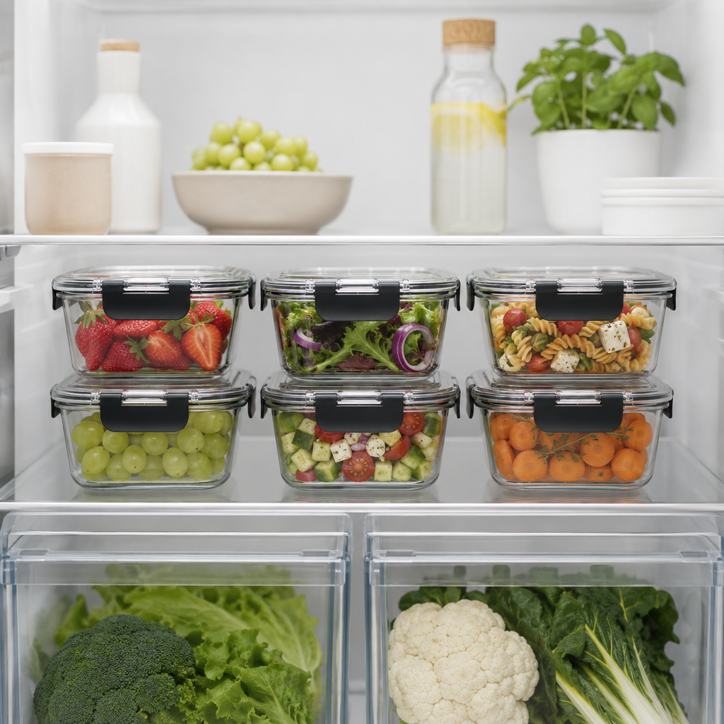 Glass Food Storage Containers - 500ml 6 Set Square – view 2