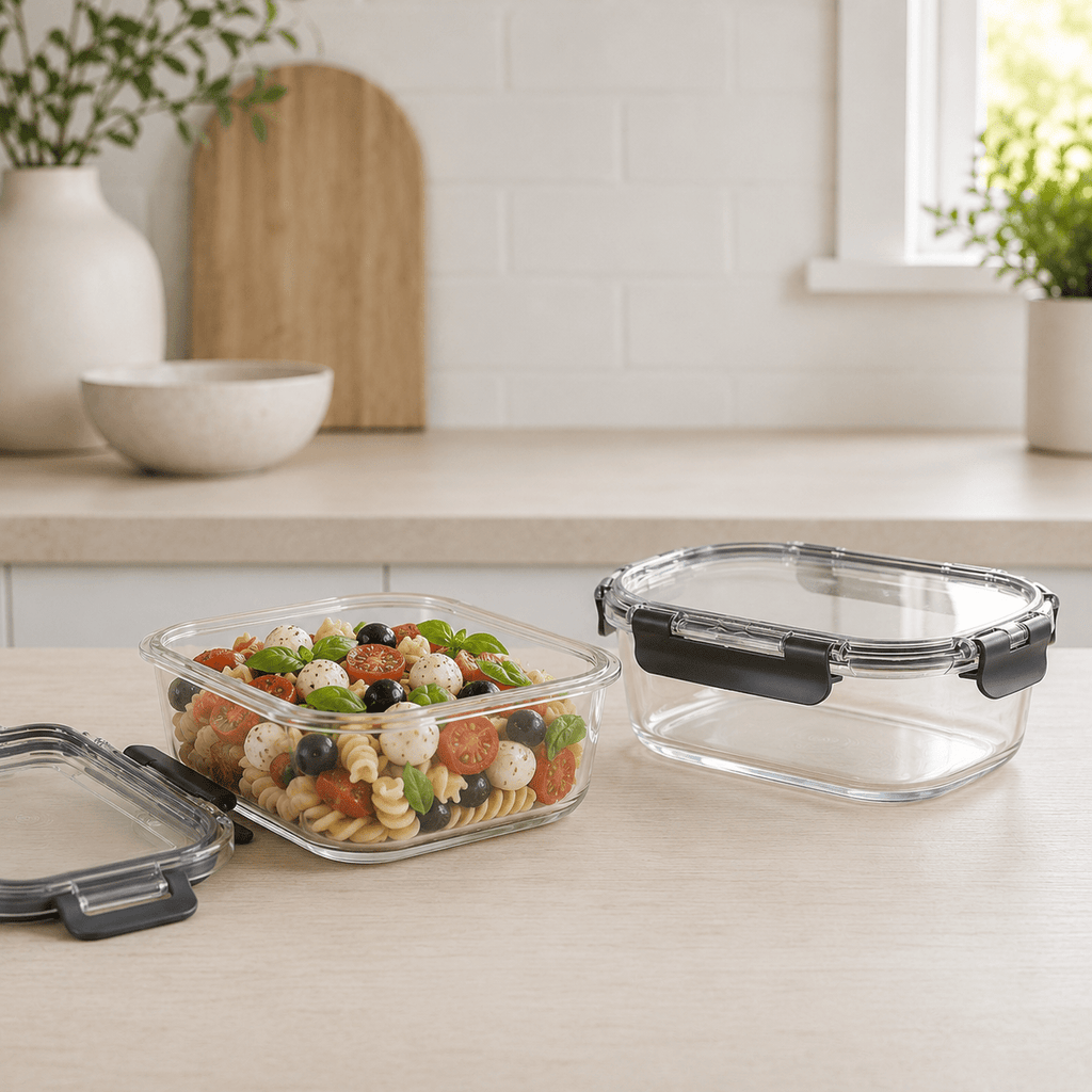 Glass Food Storage Containers 630ml - 2 Set Square – view 2