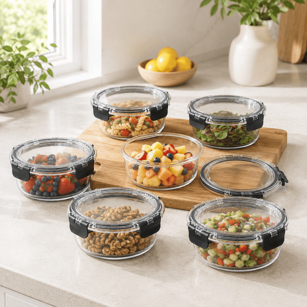Glass Food Storage Containers - 930ml 6 Set Round – view 3