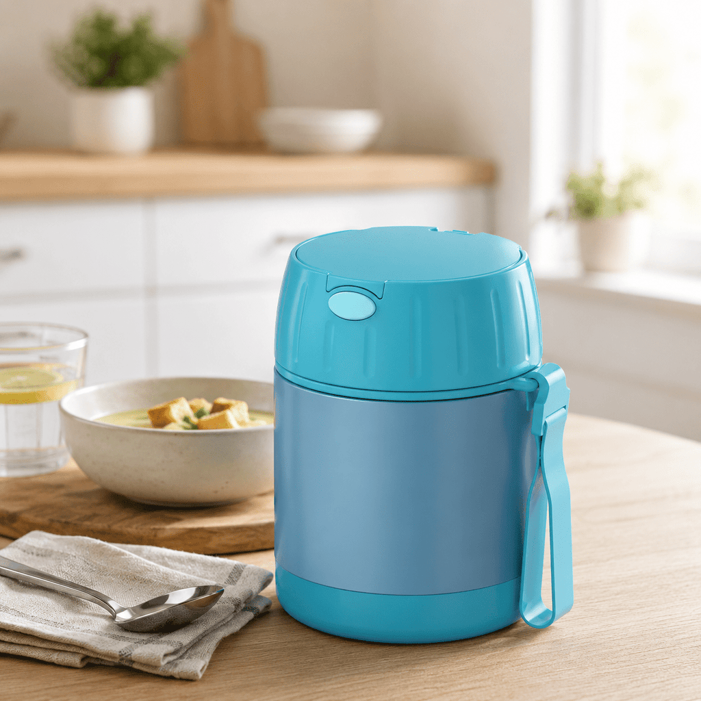 Insulated Soup Jar 300ml - With Spoon – Blue