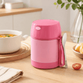 Insulated Soup Jar 300ml - With Spoon – Pink