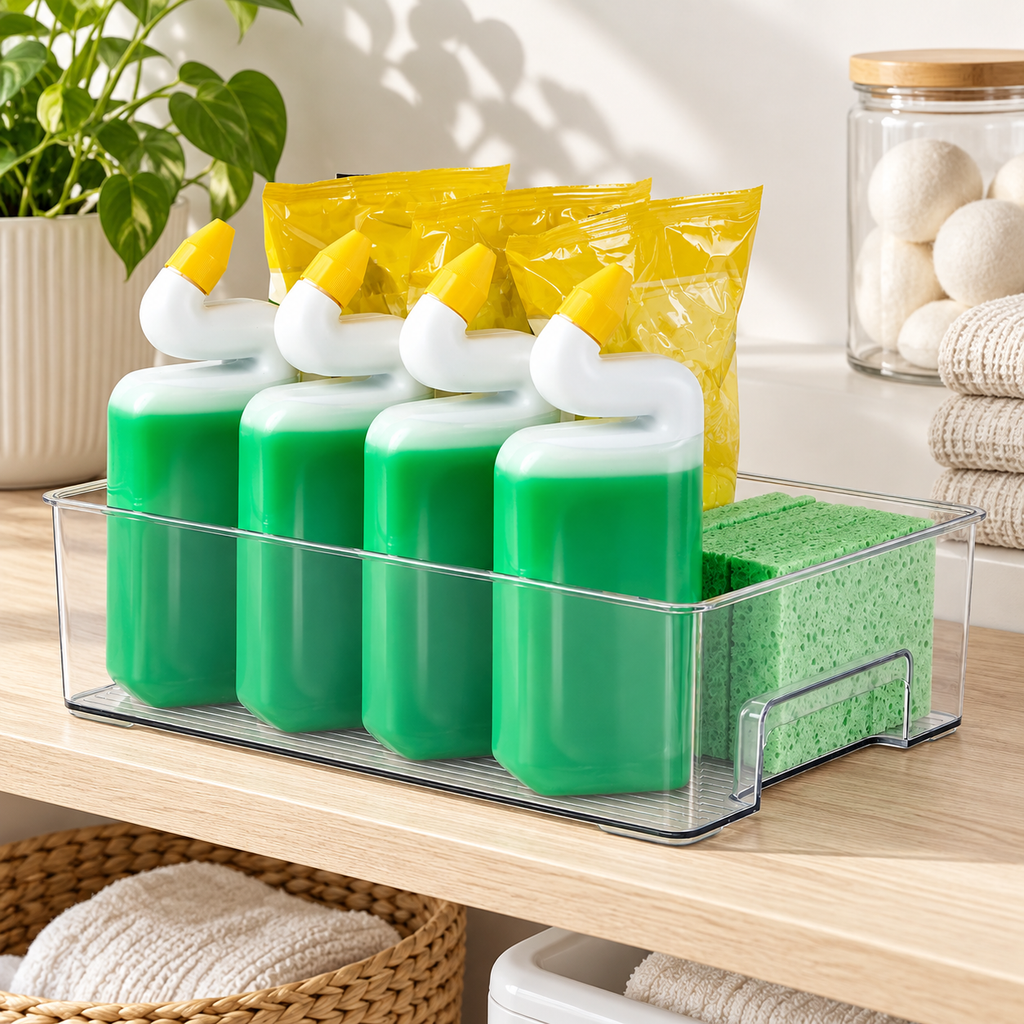 Laundry Storage Tray - Large in a bright organised home setting