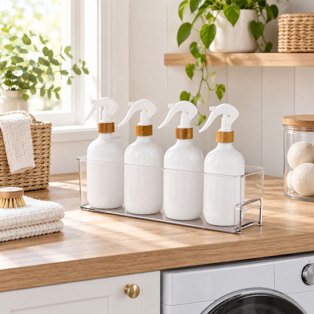 Laundry Storage Tray - Small in a clean Scandinavian interior