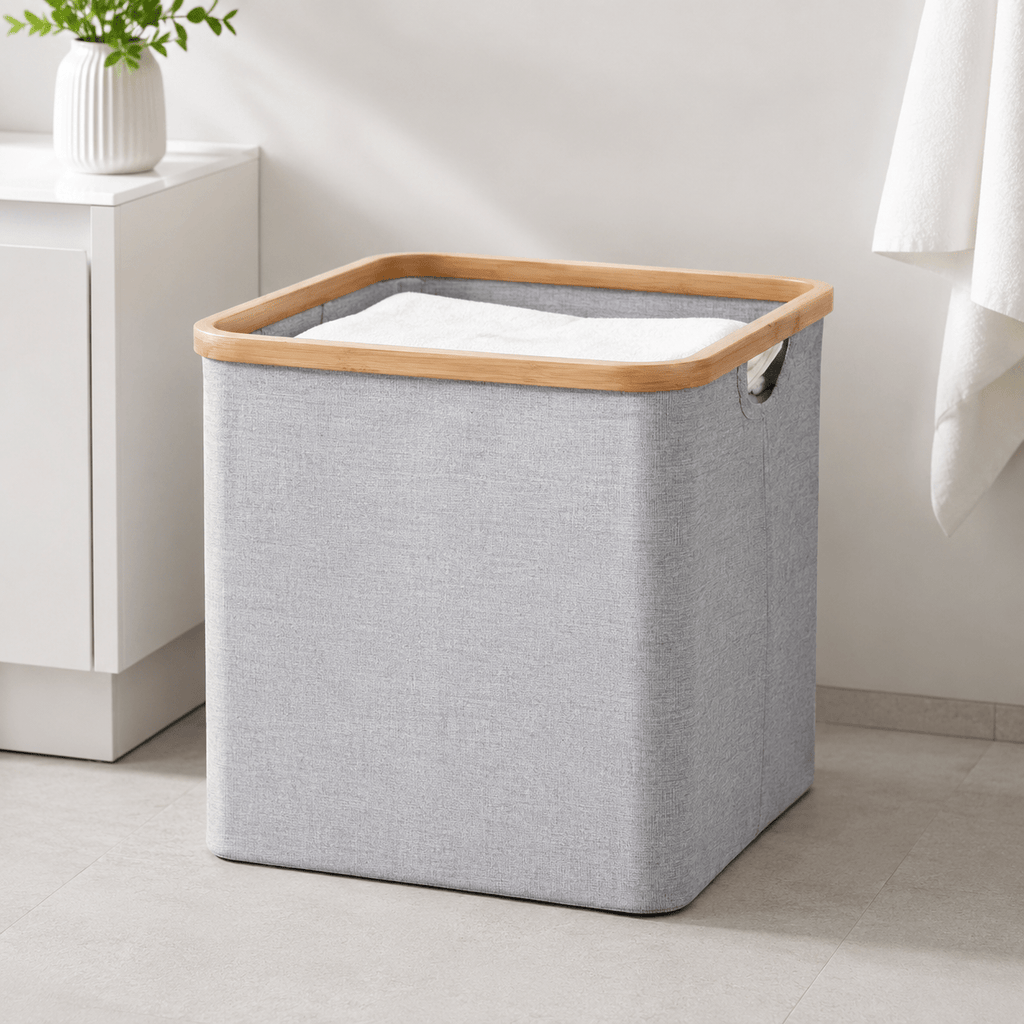 Linen Basket Large - Light Grey