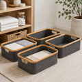 Linen Basket Medium - Dark Grey - 4 Pack